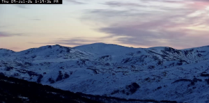 Mt Kościuszko at sunset, Thursday July 9th. It shopped be looking a lot different next week with potential for 40cms at higher elevations. PhotoL:Perisher snowcats